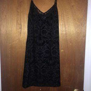 Black velvet paisley dress